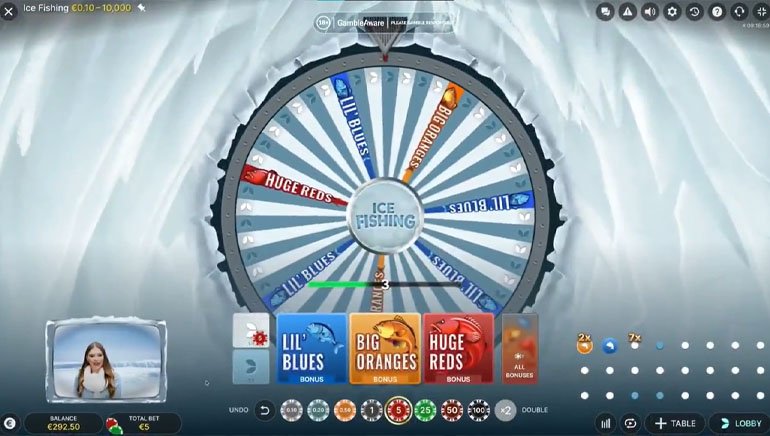 Canada - ice fishing casino game